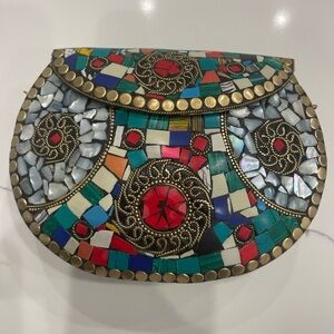 Ramla Rare Multicolor Mosaic Crossbody Bag